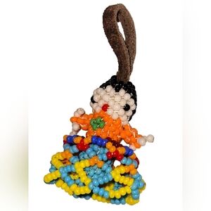 Miniature Native American KACHINA doll charm • Vintage pendant